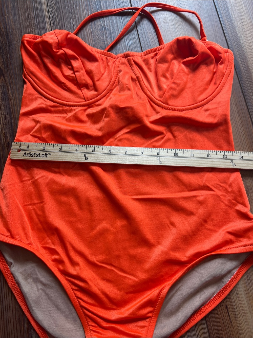 Avon Bright Orange One Piece Swimsuit - Picture 11 of 13